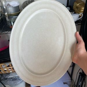 Large ivory platter/large oval plate